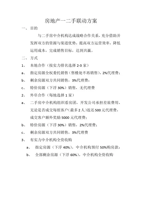 二手房合作方式