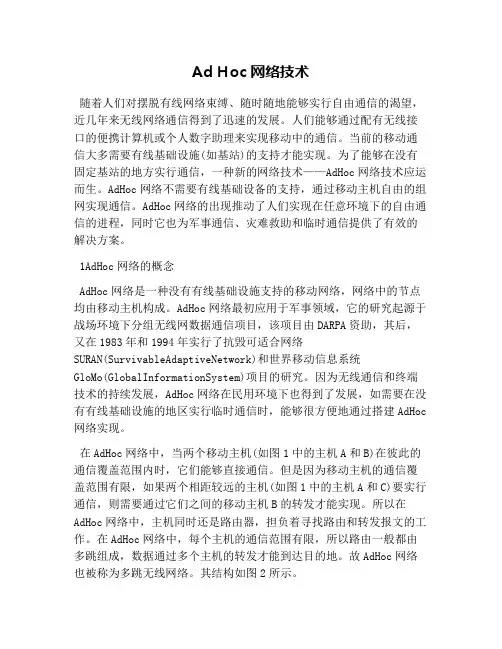 Ad Hoc网络技术