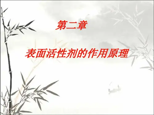 表面活性剂作用原理 PPT