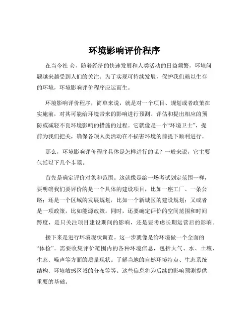环境影响评价程序