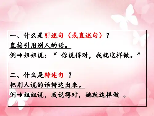  转述句专题 人教部编版PPT 优秀课件