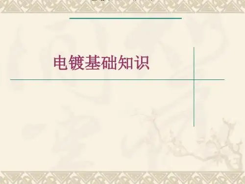 电镀锌基础知识培训(ppt50张)