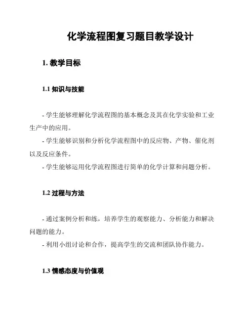 化学流程图复习题目教学设计