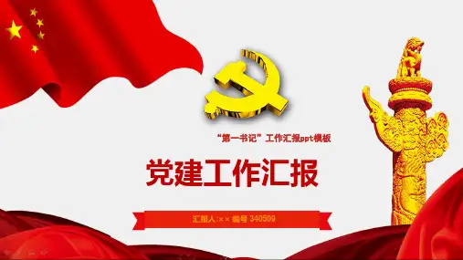 “第一书记”工作汇报ppt模板