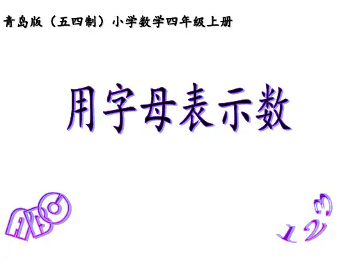 青岛版(五四学制))四年级上册数学二 节能减排—— 用字母表示数课件
