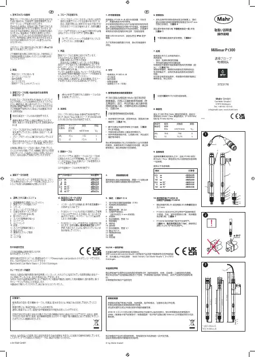 Millimar P1300 感应探头使用说明书