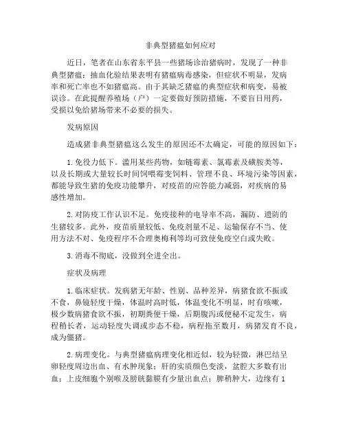 非典型猪瘟如何应对
