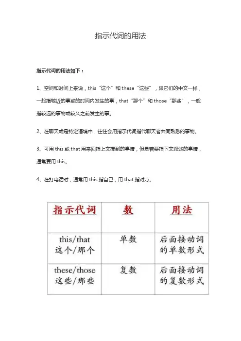 指示代词用法