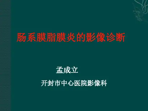 肠系膜脂膜炎的影像学表现1