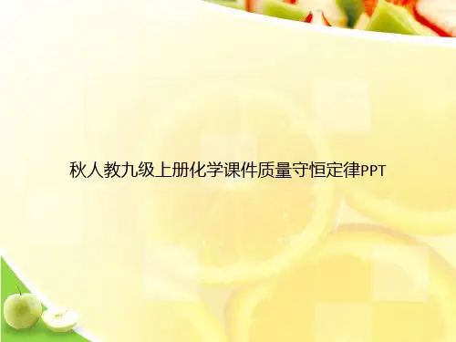 秋人教九级上册化学课件质量守恒定律PPTppt文档