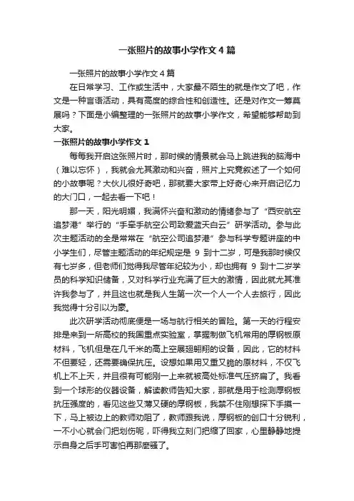 一张照片的故事小学作文4篇