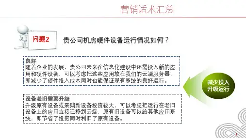 云计算营销话术汇总