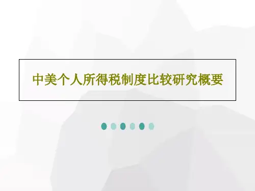 中美个人所得税制度比较研究概要30页PPT