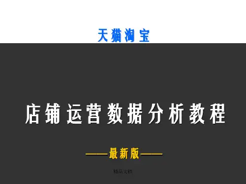 天猫淘宝店铺运营数据分析教程最新版幻灯片PPT