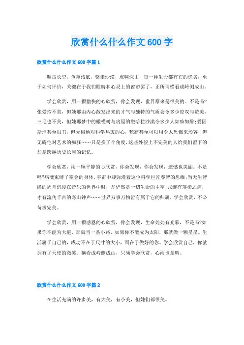 欣赏什么什么作文600字