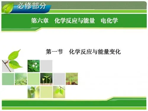 2014年高考一轮化学(人教版)：第6章 化学反应与能量 电化学 第1节
