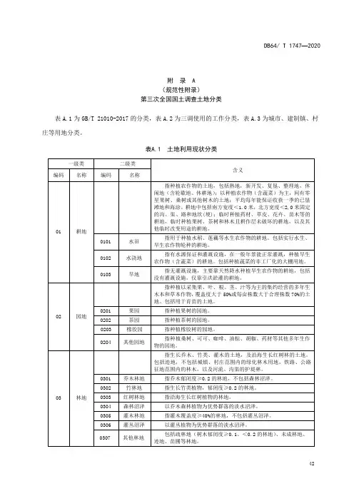 第三次全国国土调查土地、工作分类、图示