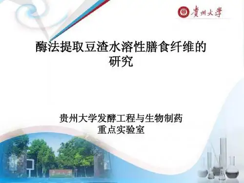 酶法提取豆渣水溶性膳食纤维