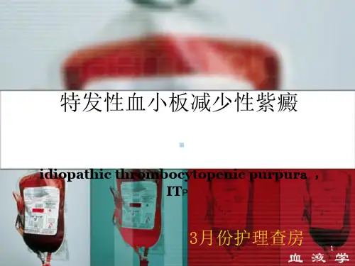 特发性血小板减少性紫癜课件