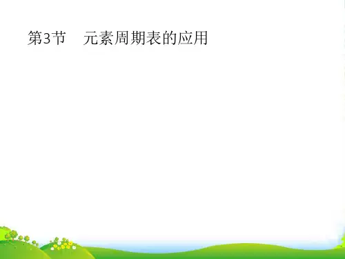 高中化学鲁科版必修二课件：第1章第3节 元素周期表的应用1.3.1