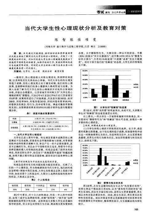当代大学生性心理现状分析及教育对策