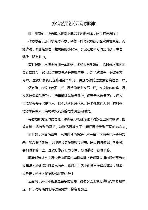水流泥沙运动规律