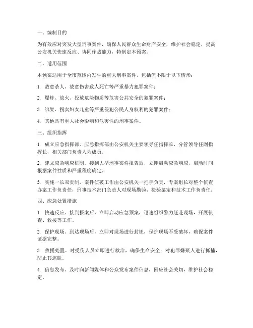 突发大型刑事案件应急预案