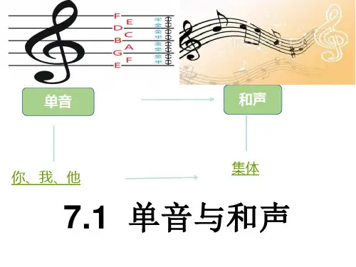 人教版《道德与法治》七年级下册：7.1 单音与和声 课件(共21张PPT)