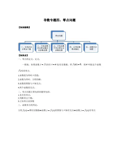 导数专题一零点问题1------导数专题超级经典讲义