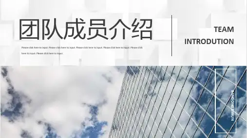 企业宣传团队成员自我介绍团队风采展示个人简介专用PPT模板课件