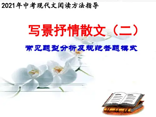 2021年中考二轮复习《写景抒情散文常见题型分析及规范答题模式》课件（共20张ppt）