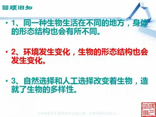 6上4-8生物多样性的意义