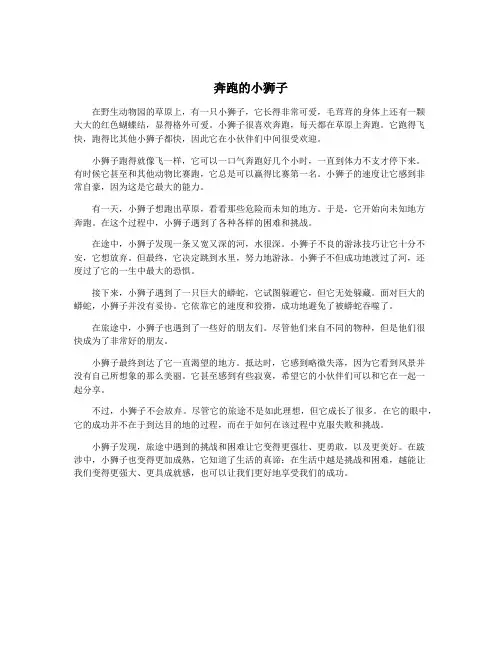 奔跑的小狮子