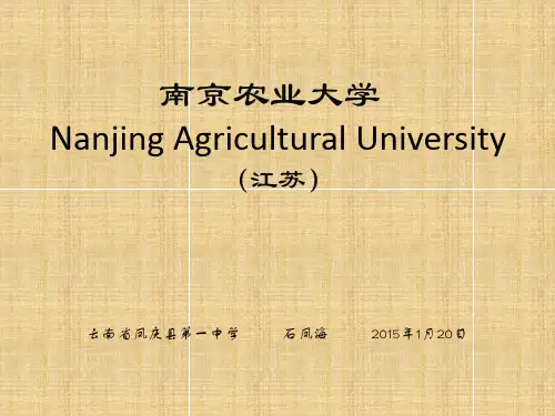 南京农业大学简介(PPT)