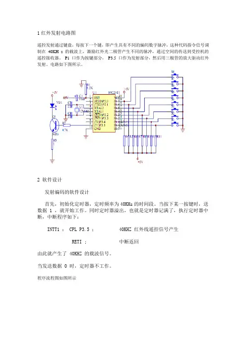 红外遥控器的设计图