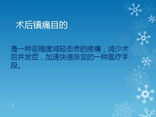 术后镇痛目的PPT课件