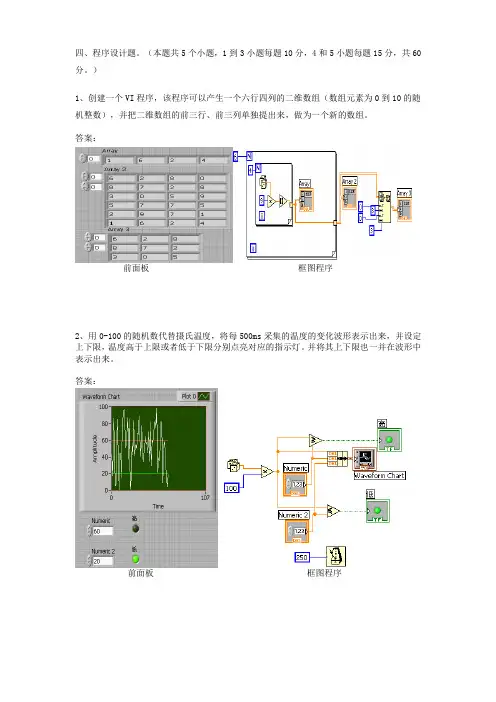 labview大作业含答案