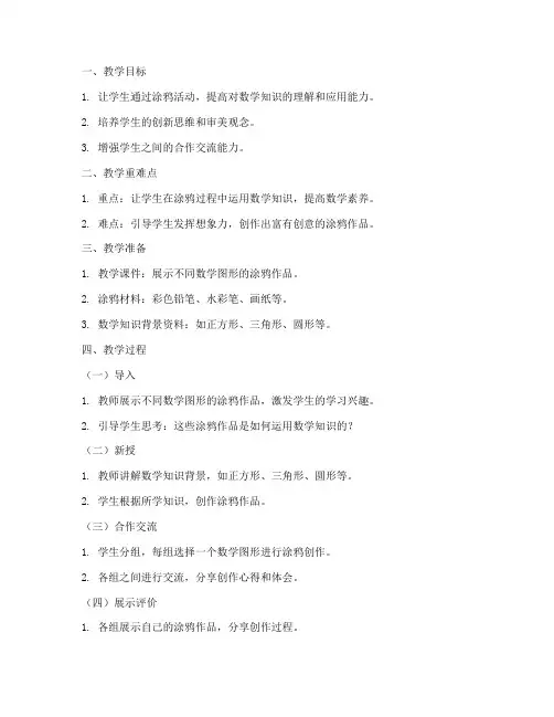 小学数学涂鸦教案模板范文