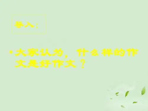 高一语文作文指导 学会感悟课件