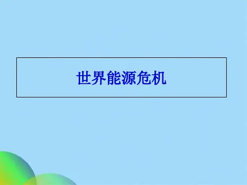 世界能源危机(共17张PPT)