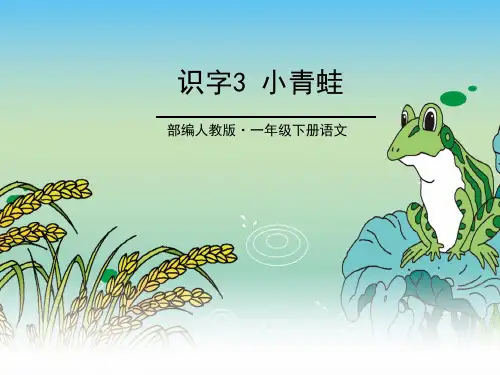 人教部编版一年级下册语文课件 识字 3.小青蛙  (共25张PPT).ppt