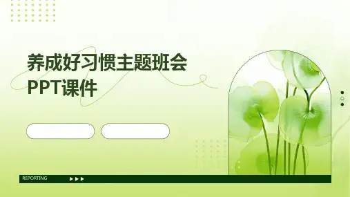 养成好习惯主题班会PPT课件
