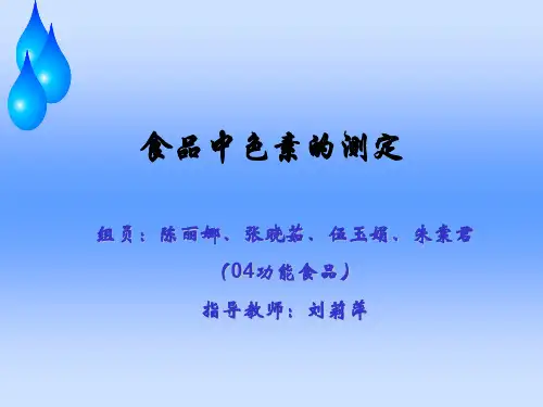 食品中色素的测定ppt课件