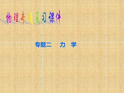 中考物理-知识专题-专题二-力学完整ppt课件