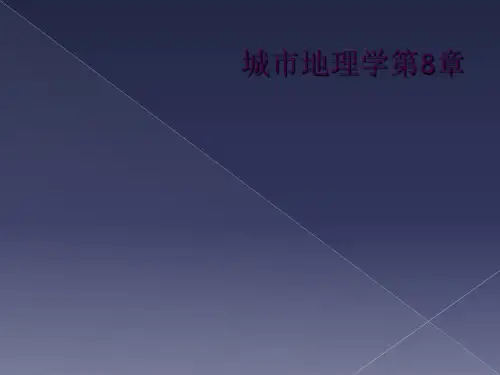 城市地理学第8章