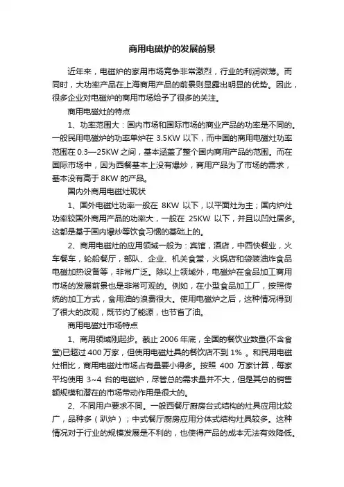 商用电磁炉的发展前景