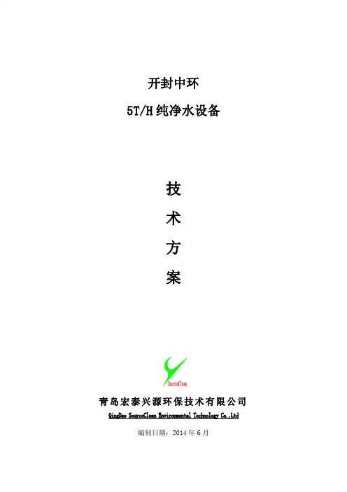 5T纯净水技术方案