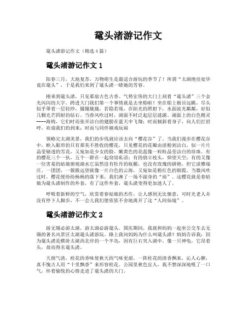 鼋头渚游记作文