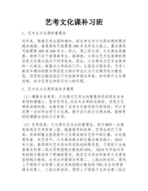 艺考文化课补习班