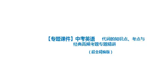 代词 中考英语语法专题复习PPT下载